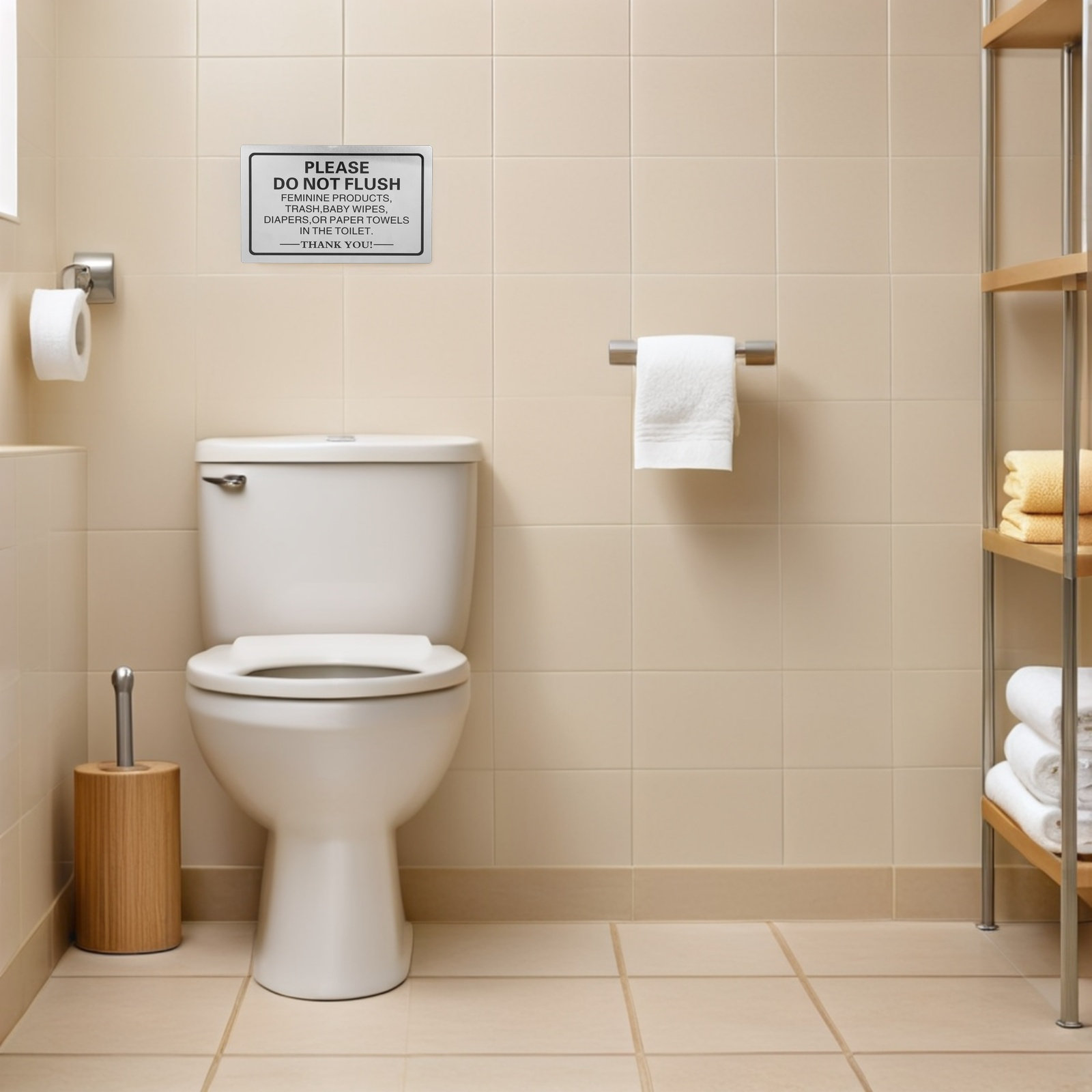 Home Bathroom Etiquette - 2Pcs Aluminum Bathroom Sign Do Not