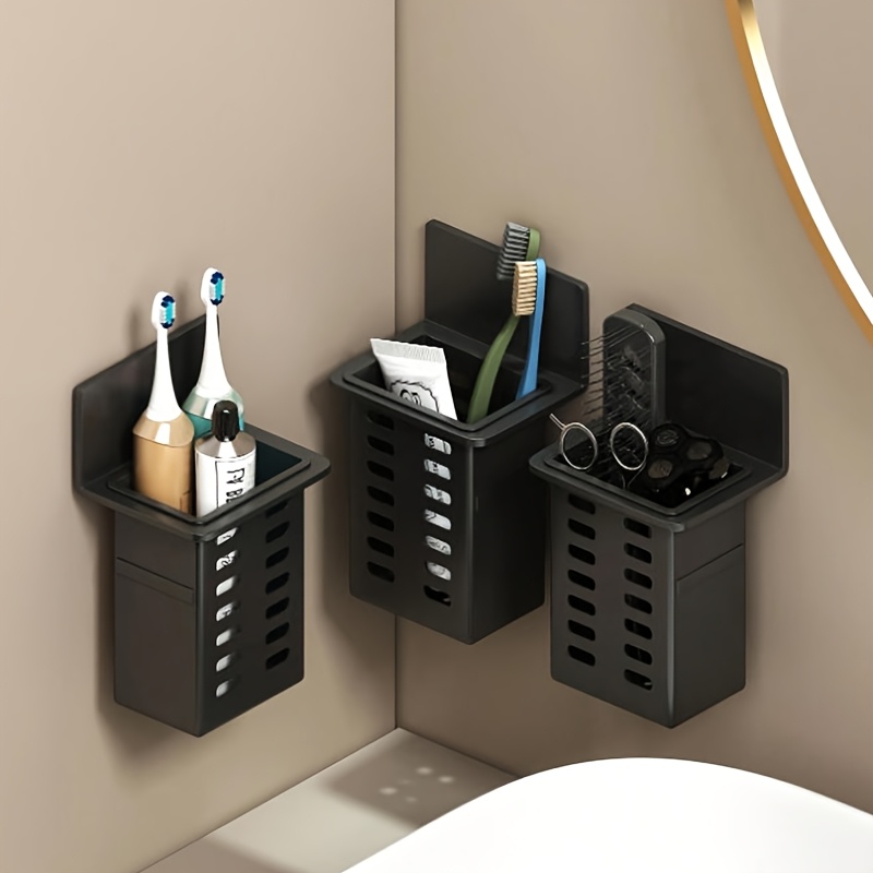 Home Essentials Bathroom Storage - 1/2 piece set of plastic wall-mounted