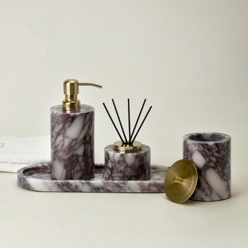 Zara Home Bathroom Set - Calacatta Viola Violet Natural Marble Bathroom