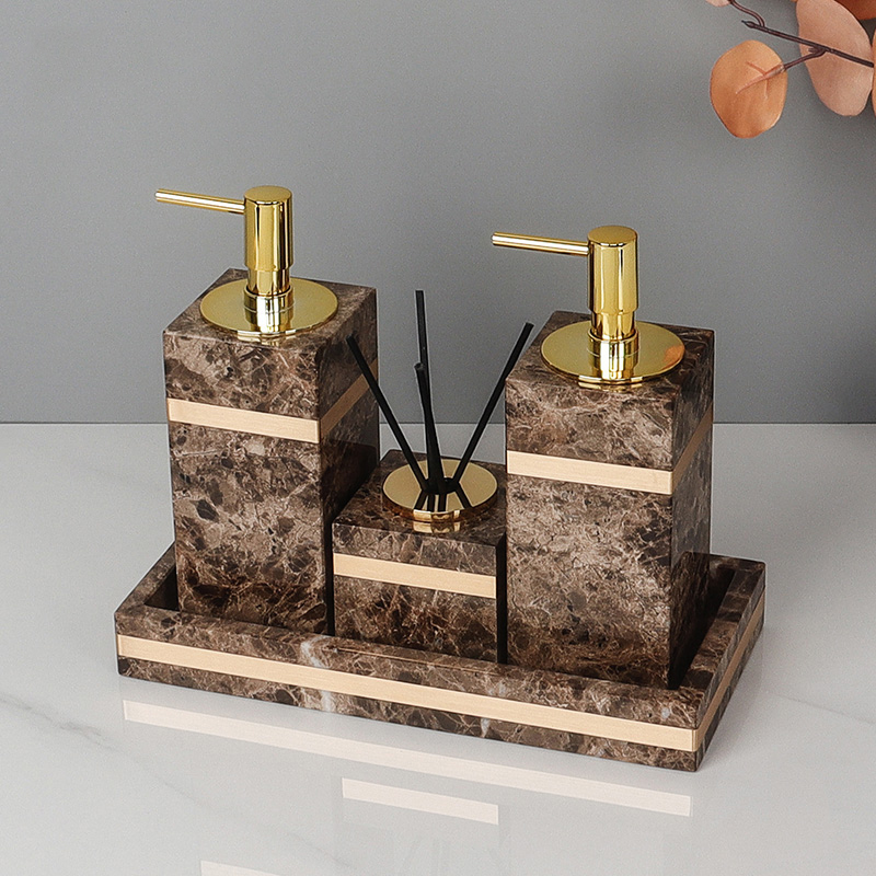Emperador Dark Natural Marble  - Zara Home Bathroom Set recension och pris