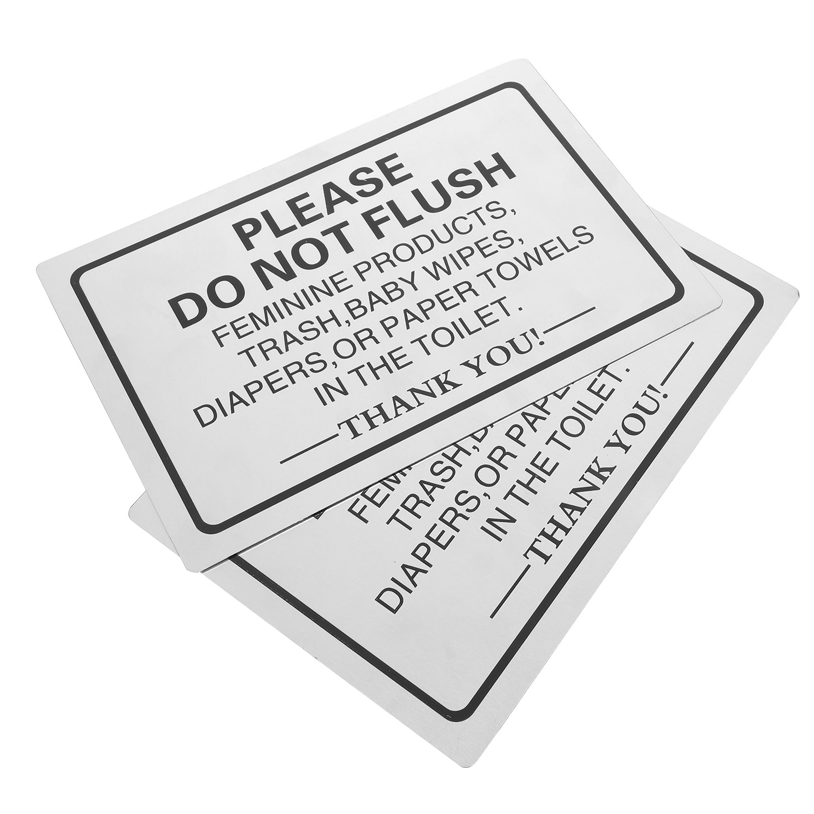 2Pcs Aluminum Bathroom Sign Do - Home Bathroom Etiquette recension och pris