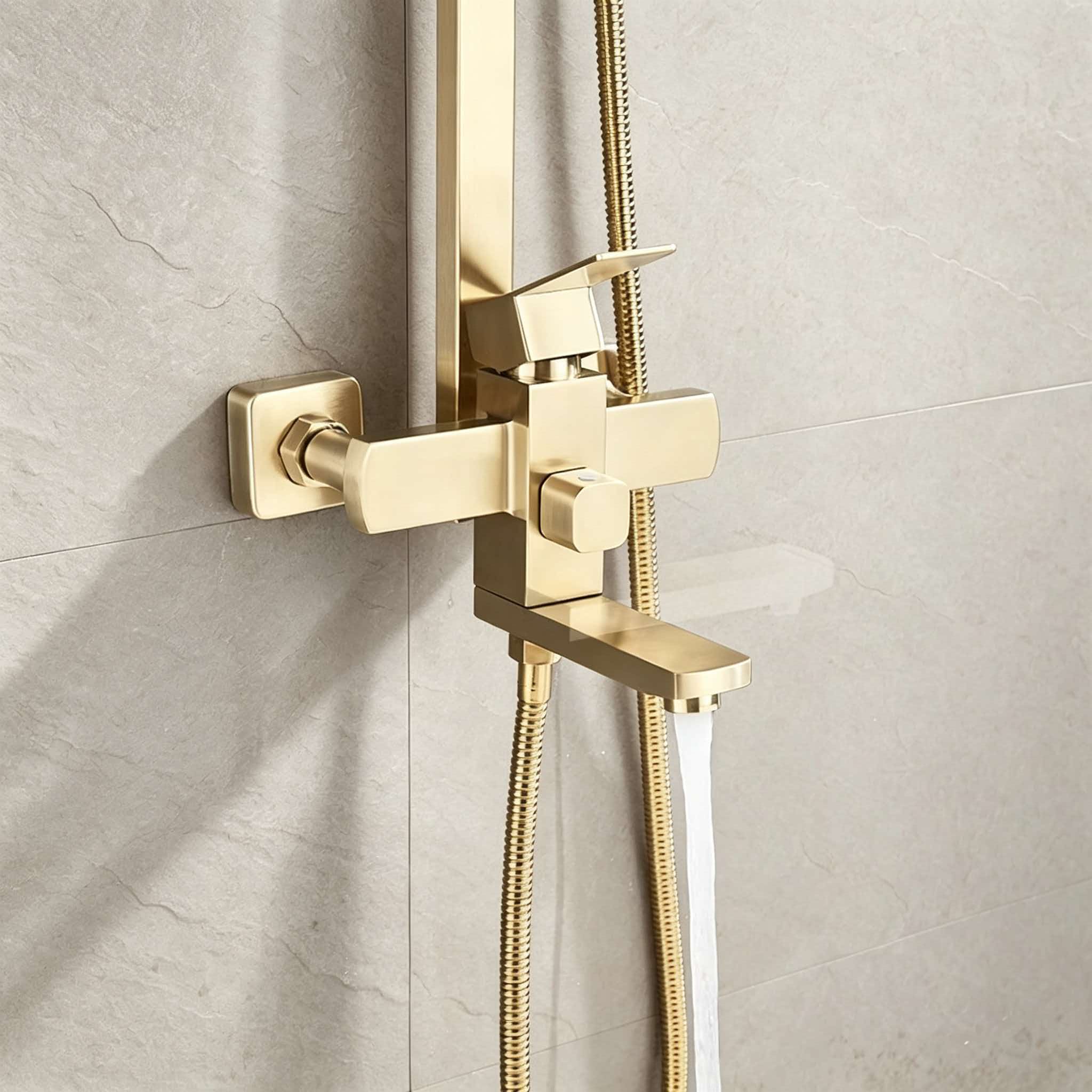 Gold shower set stainless stee - Home Bathroom Faucets recension och pris