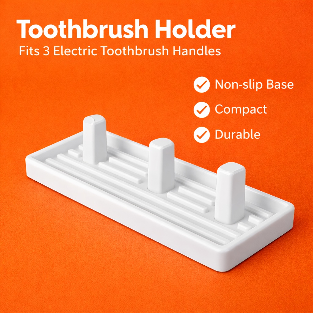 3-Slot Plastic Toothbrush Hold - Toothbrush Holder Set recension och pris