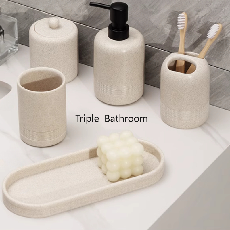 1pc Sandstone Bathroom Toiletr - Zara Home Bathroom Set recension och pris