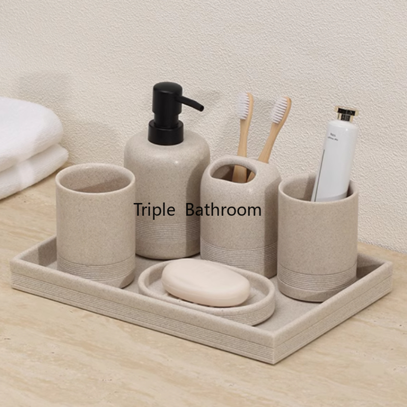 1pc Sandstone Bathroom Toiletr - Zara Home Bathroom Set recension och pris