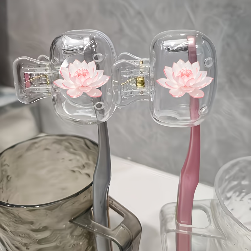 Beautiful Lotus 2pcs Toothbrus - Toothbrush Holder Set recension och pris