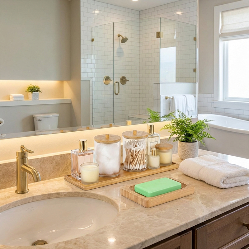 Bamboo Bathroom Accessories Se - Zara Home Bathroom Set recension och pris