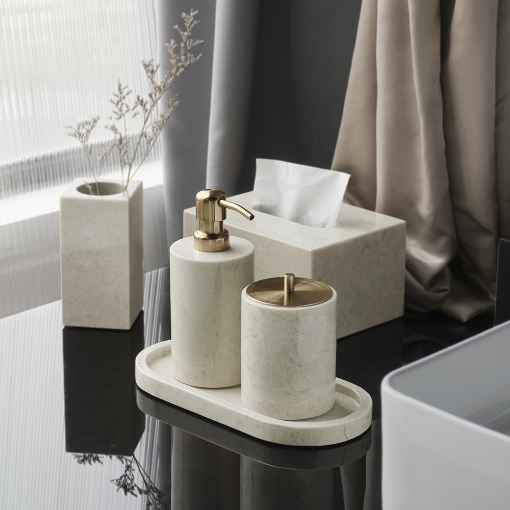 Crema Nuova Natural Marble Bat - Zara Home Bathroom Set recension och pris