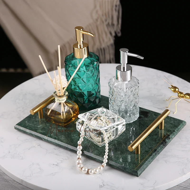 Real Natural Marble Tray with  - Zara Home Bathroom Set recension och pris