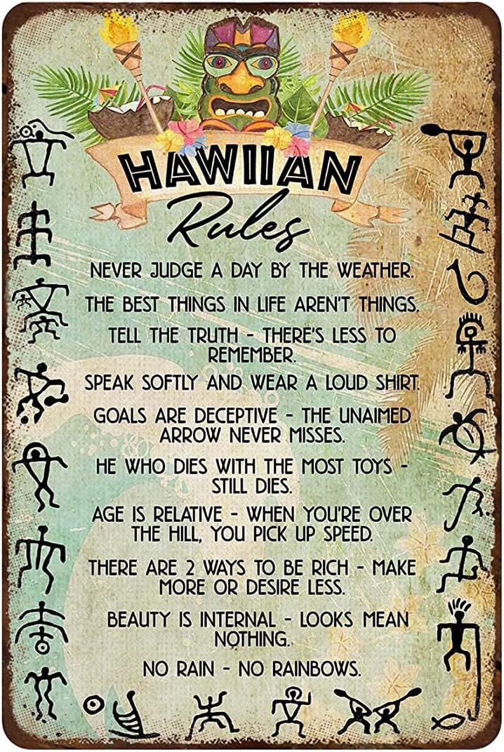 Rustic Retro Metal Tin Sign Ha - Home Bathroom Rules recension och pris
