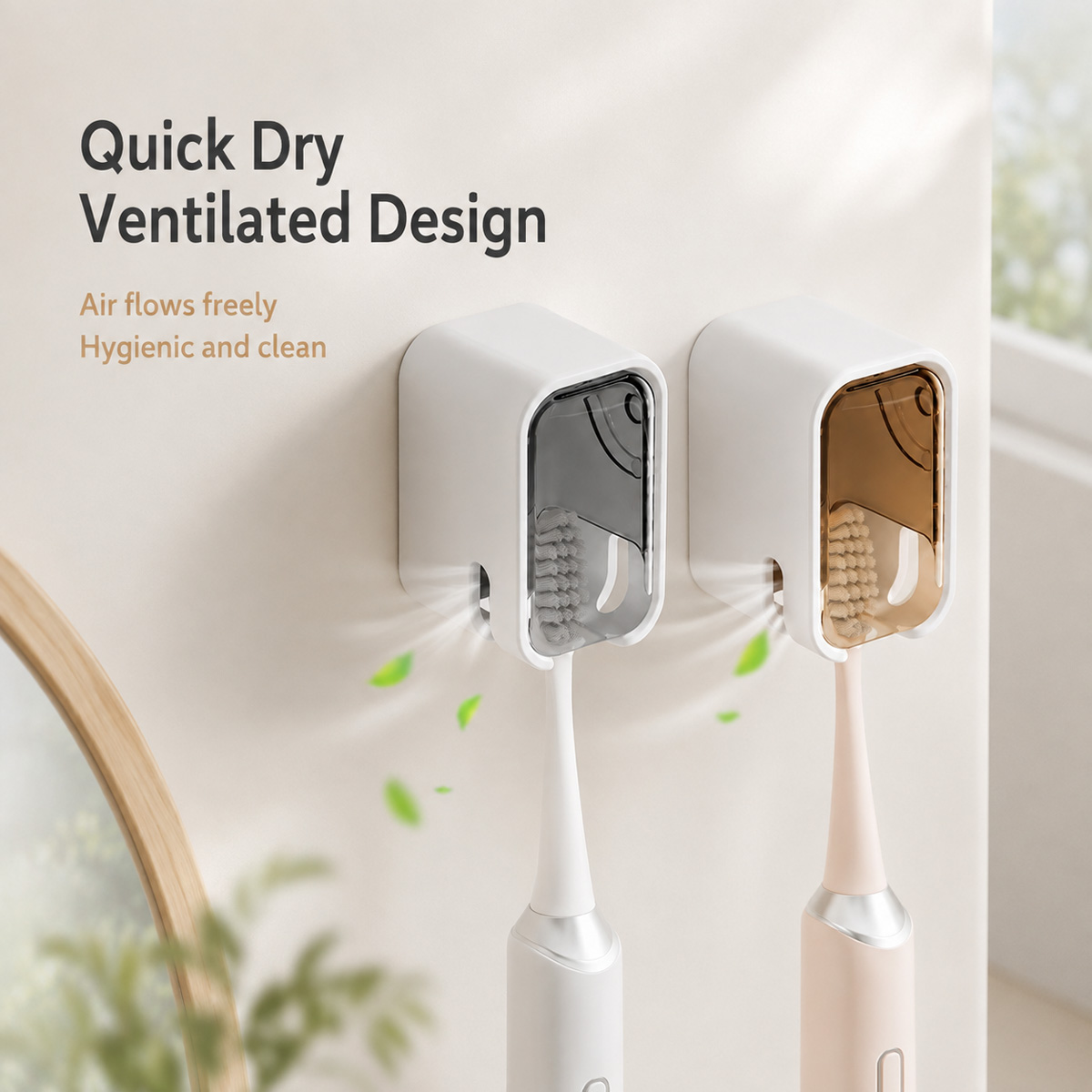 1/2PCS Wall Mounted Toothbrush - Toothbrush Holder Set recension och pris