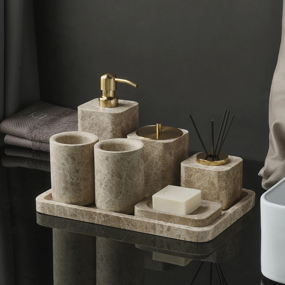 Emperador Light Natural Marble - Zara Home Bathroom Set recension och pris