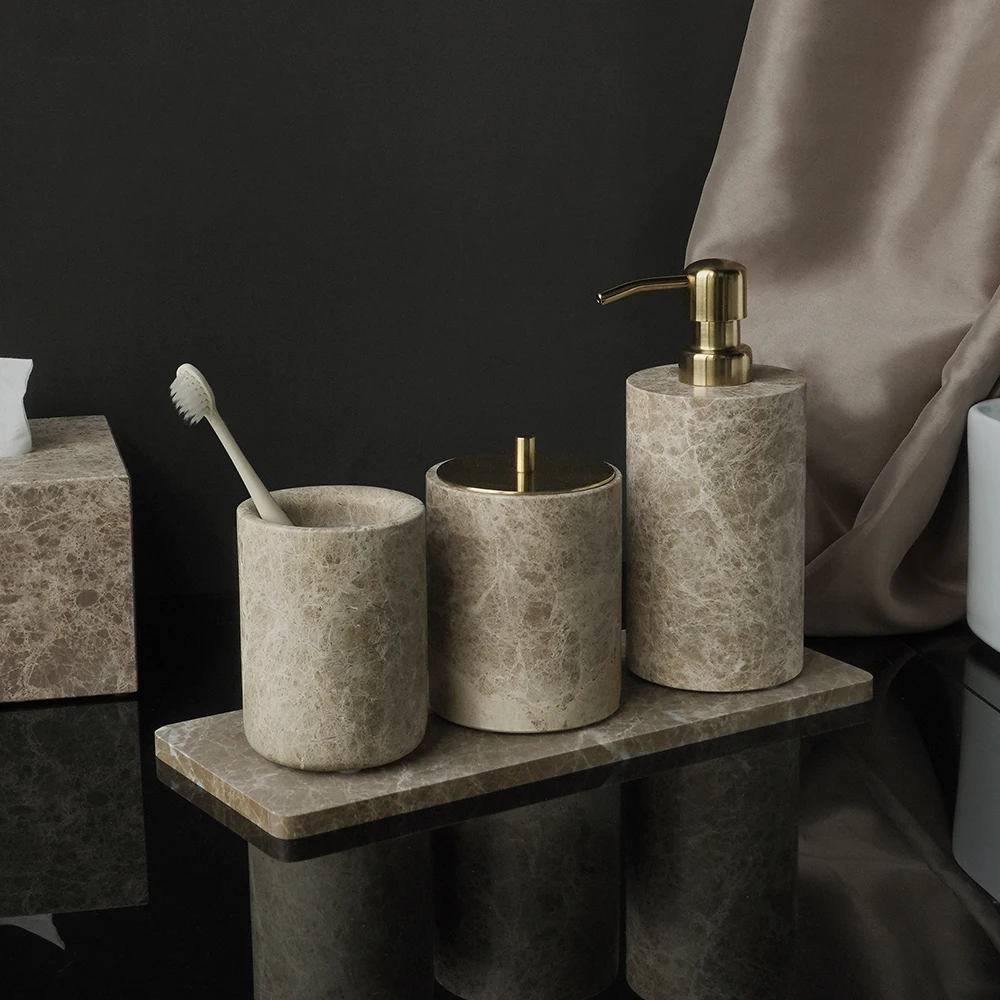 Emperador Light Natural Marble - Zara Home Bathroom Set recension och pris