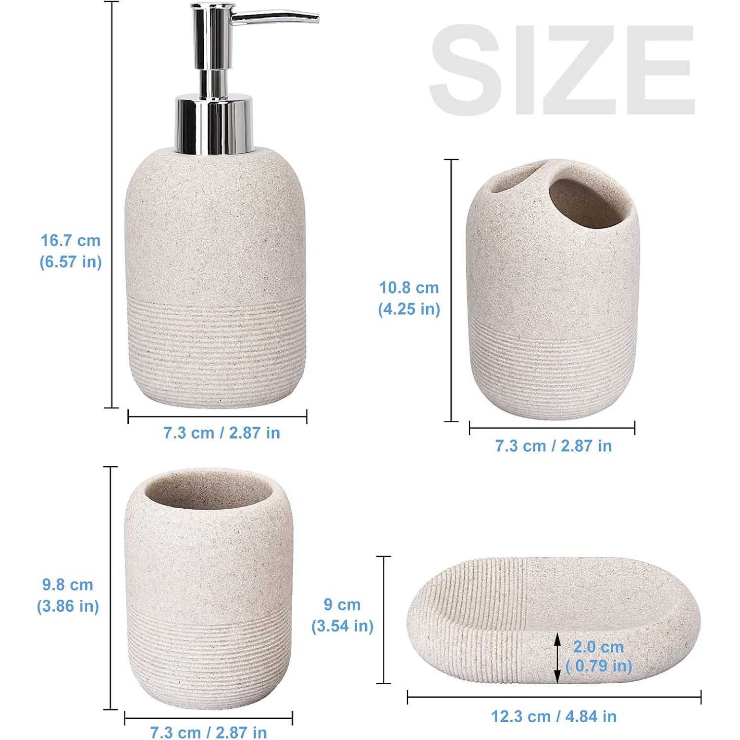 Modern Sandstone Resin Bathroo - Zara Home Bathroom Set recension och pris