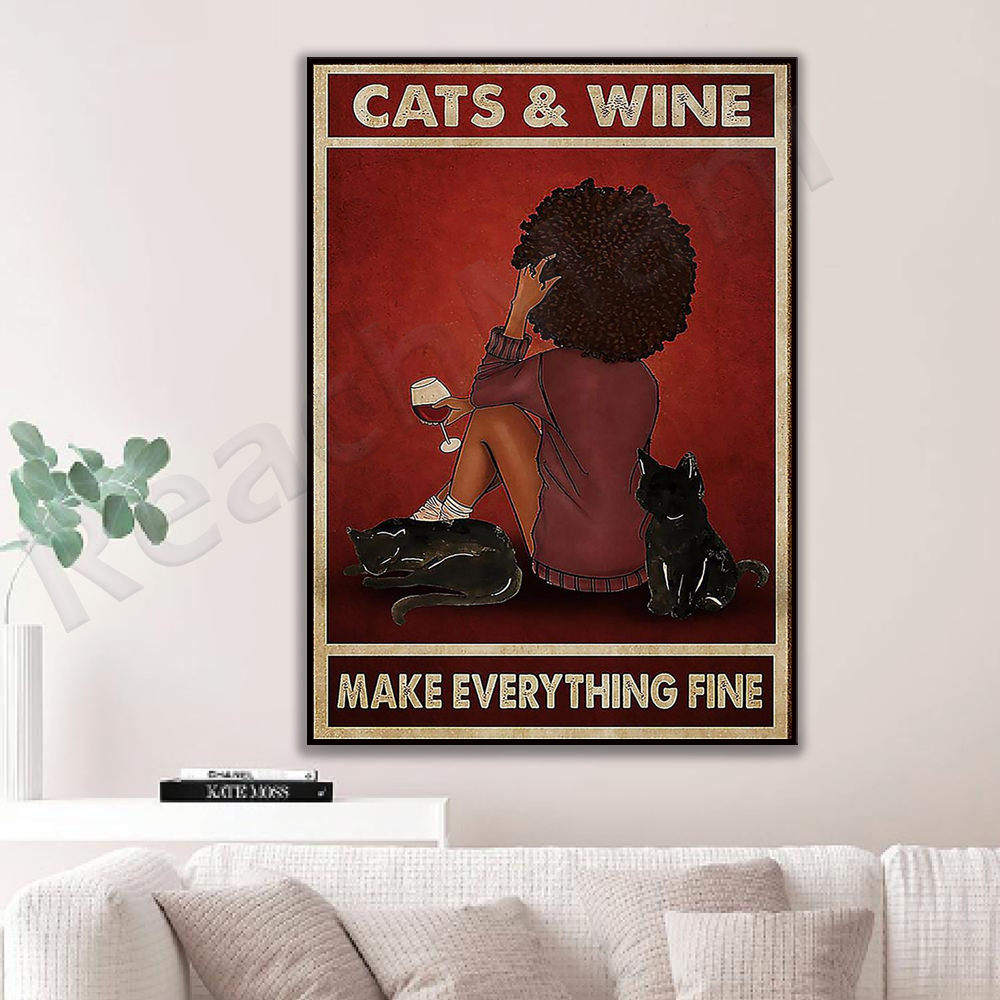 African girl cats and wine mak - Home Goods Bathroom Mirrors recension och pris