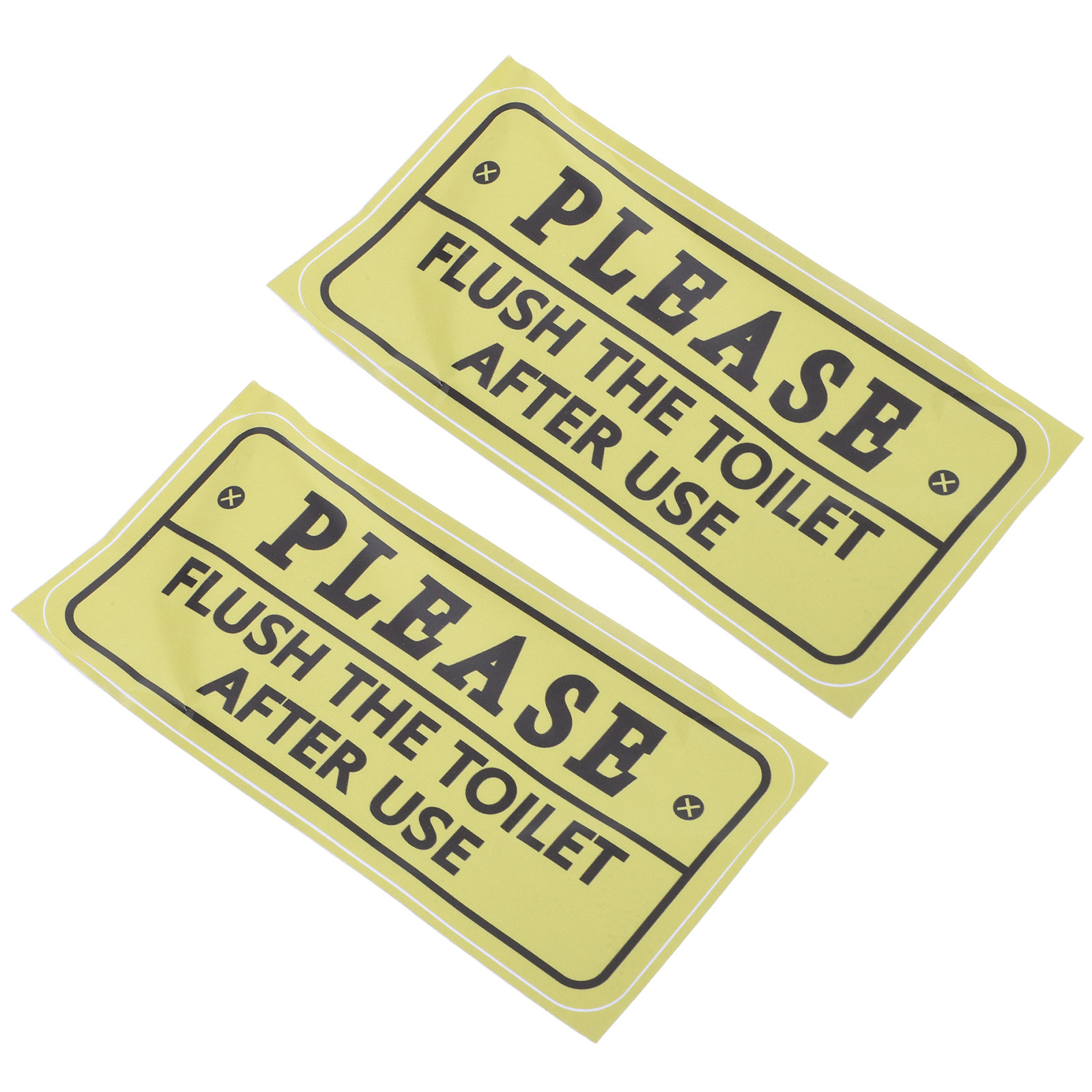 2Pcs Please Flush Toilet Sign  - Home Bathroom Etiquette recension och pris