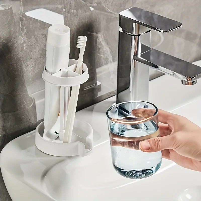 1pc Multifunctional Plastic To - Toothbrush Holder Set recension och pris