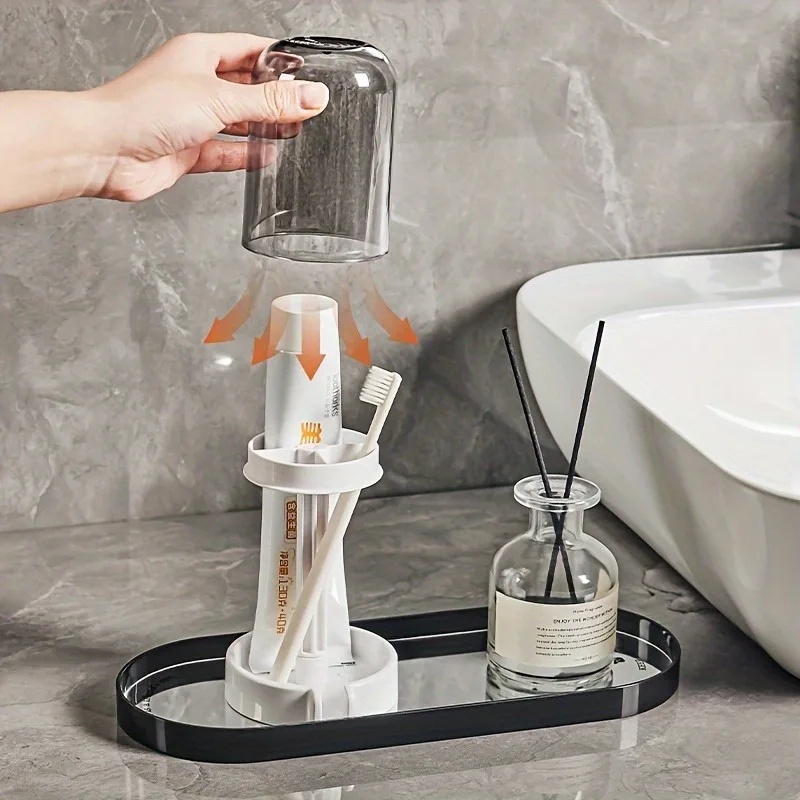 1pc Multifunctional Plastic To - Toothbrush Holder Set recension och pris