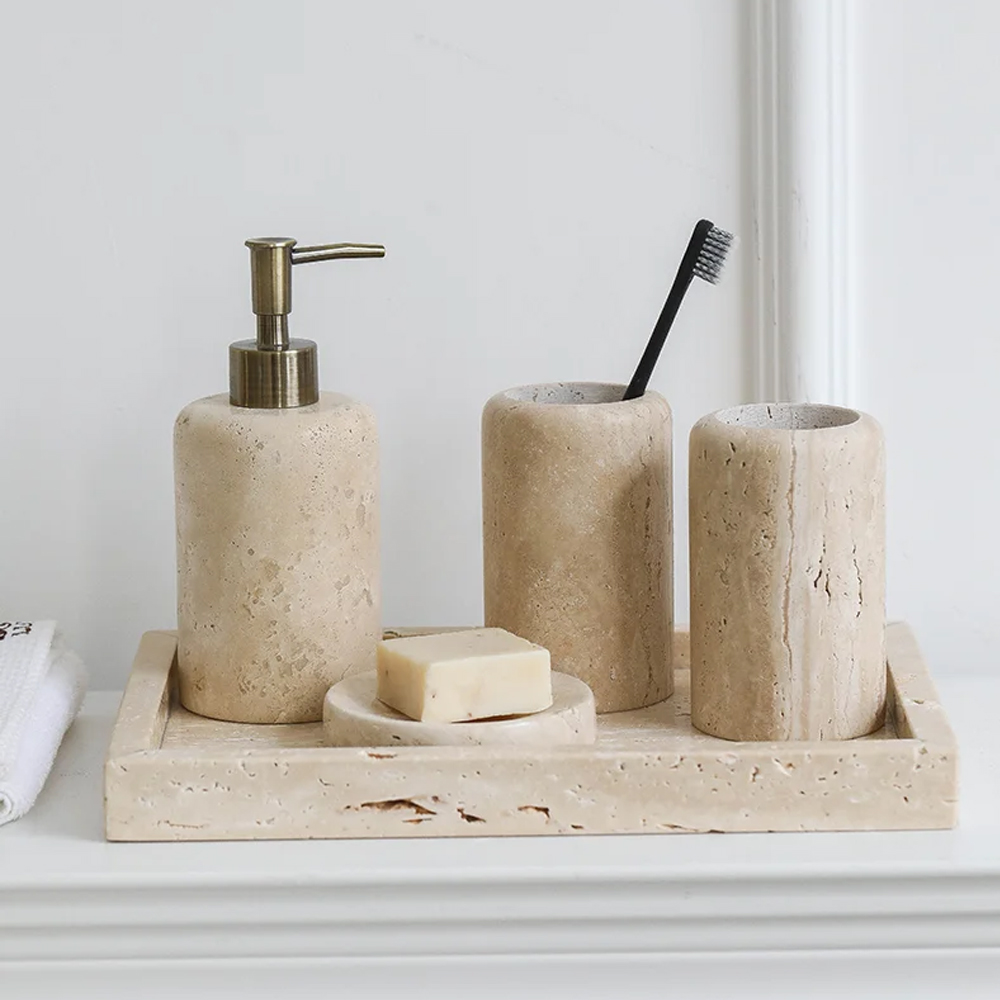 Nordic Cave Stone Bathroom Sui - Zara Home Bathroom Set recension och pris