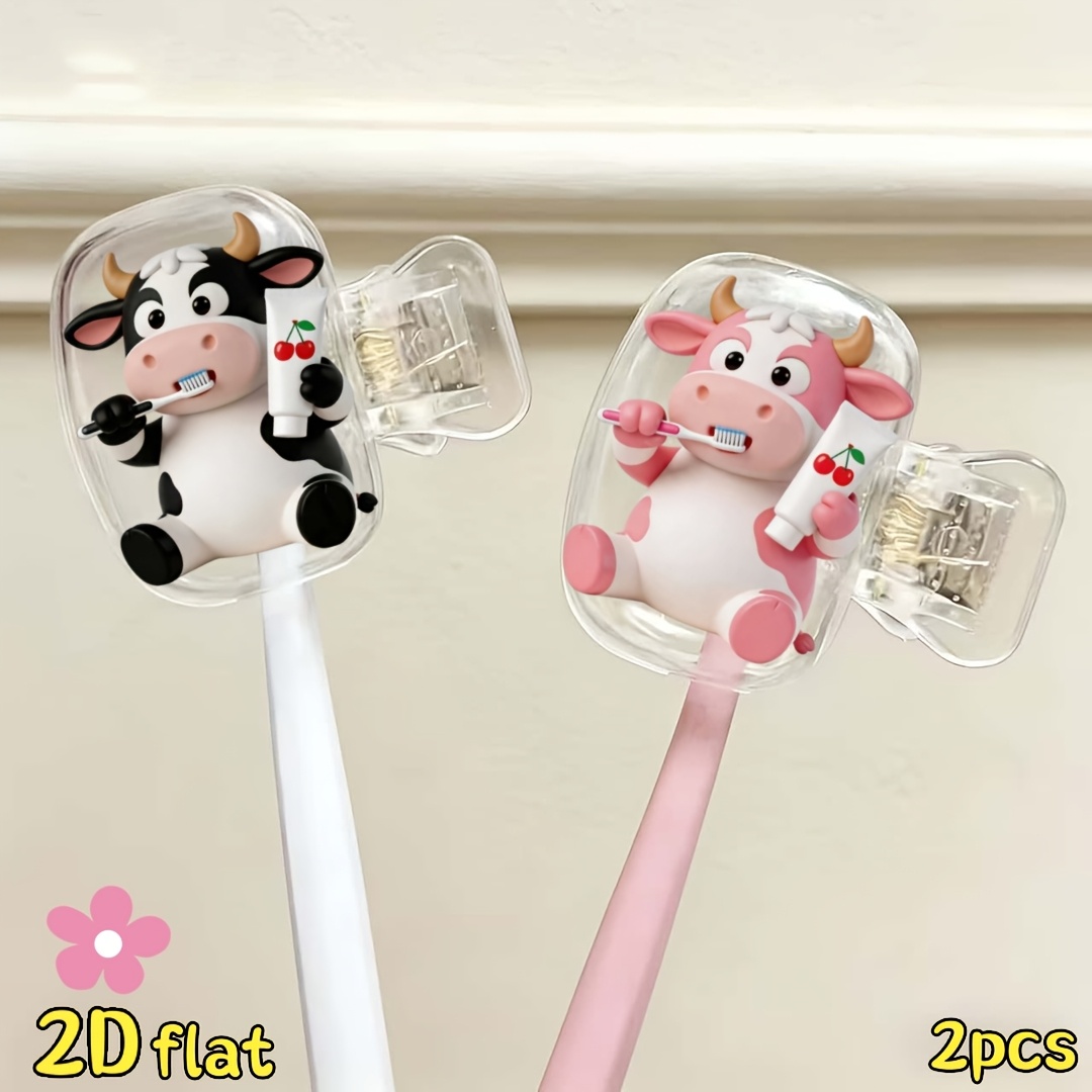 2pcs Cow Toothbrush Holder Tra - Home Essentials Bathroom Storage recension och pris