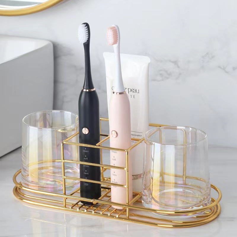 Gold Toothbrush Holder Shelf B - Toothbrush Holder Set recension och pris