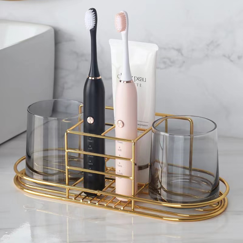 Gold Toothbrush Holder Shelf B - Toothbrush Holder Set recension och pris