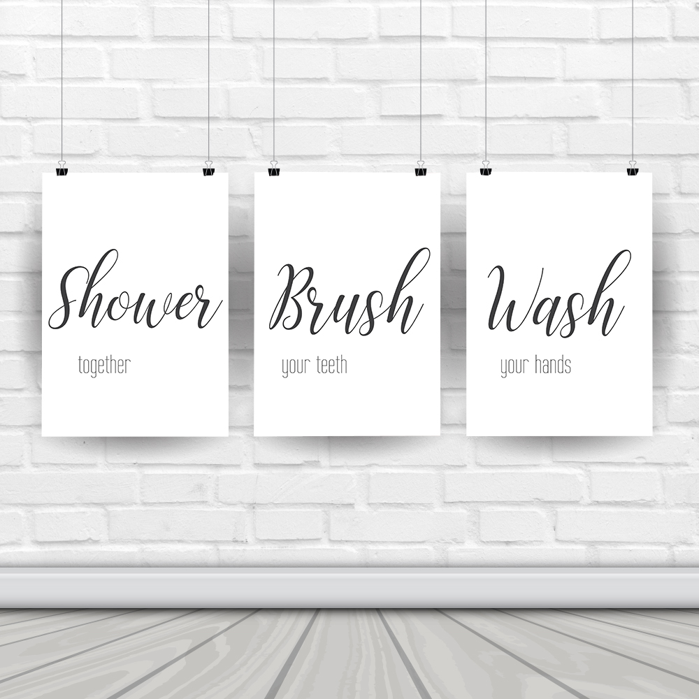 Wall Art Canvas Painting Funny - Home Bathroom Rules recension och pris