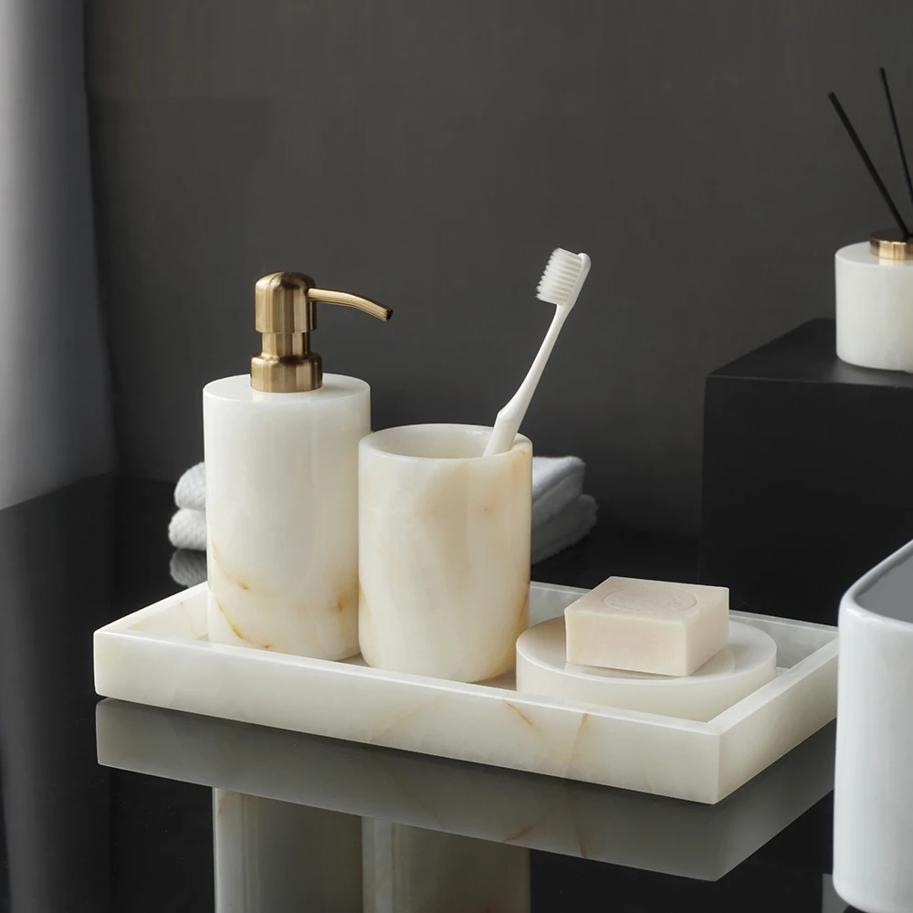 White Onyx Natural Marble Bath - Zara Home Bathroom Set recension och pris