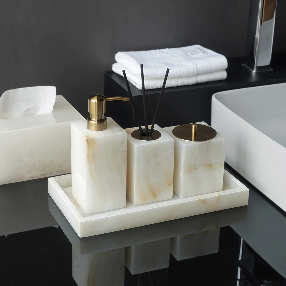White Onyx Natural Marble Bath - Zara Home Bathroom Set recension och pris