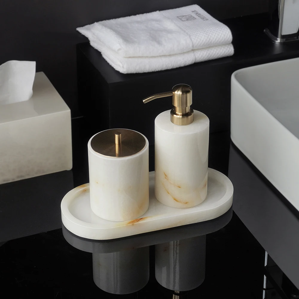 White Onyx Natural Marble Bath - Zara Home Bathroom Set recension och pris