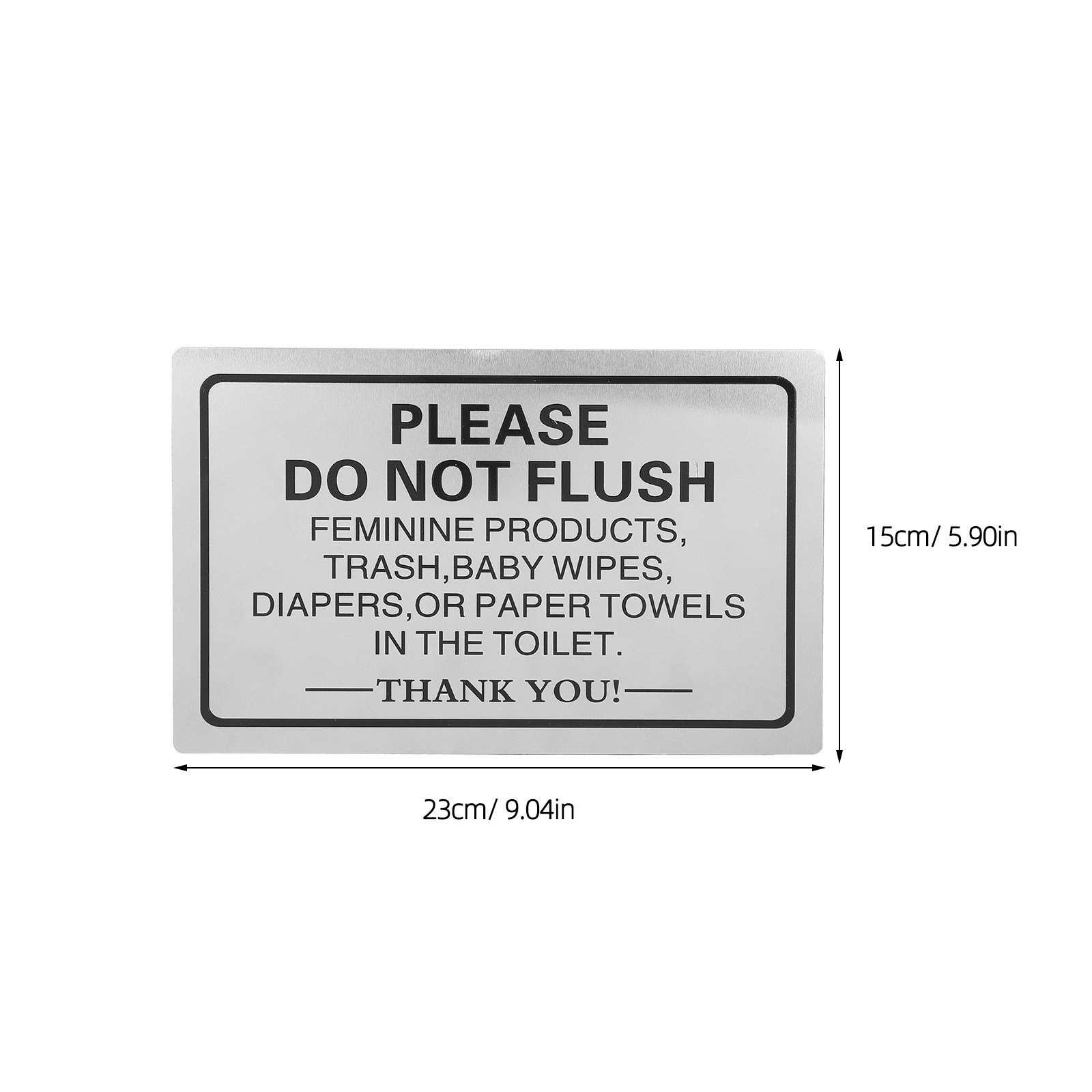 2Pcs Aluminum Bathroom Signs D - Home Bathroom Etiquette recension och pris