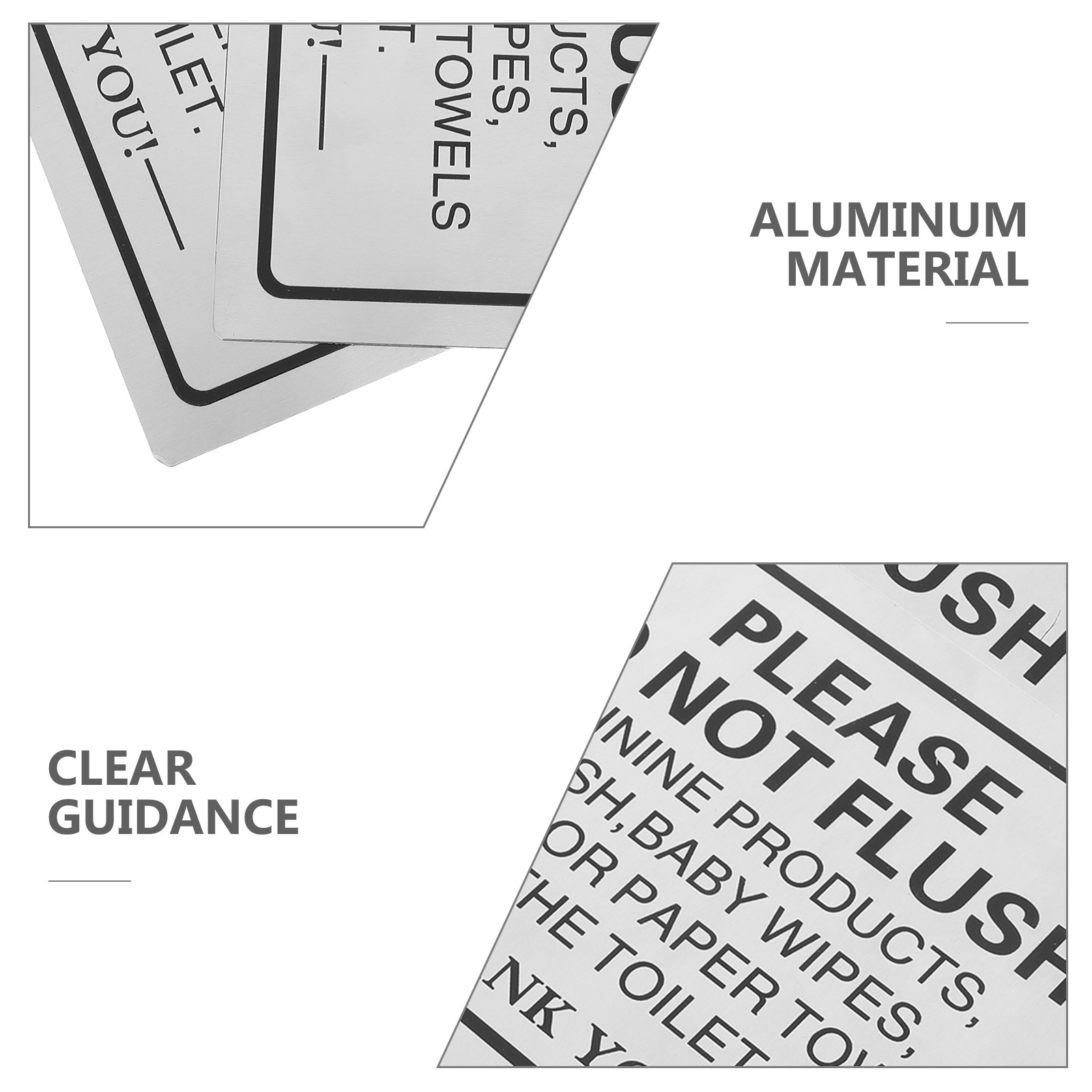 2Pcs Aluminum Bathroom Signs D - Home Bathroom Etiquette recension och pris