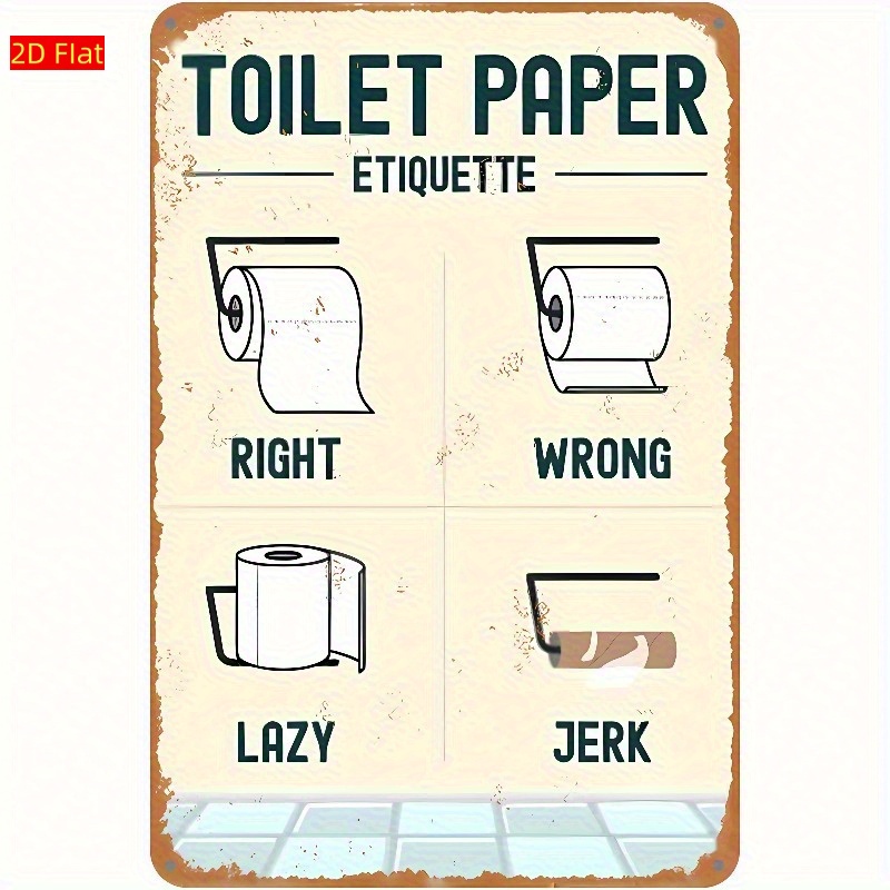 2D Aluminum Toilet Paper Etiqu - Home Bathroom Etiquette recension och pris