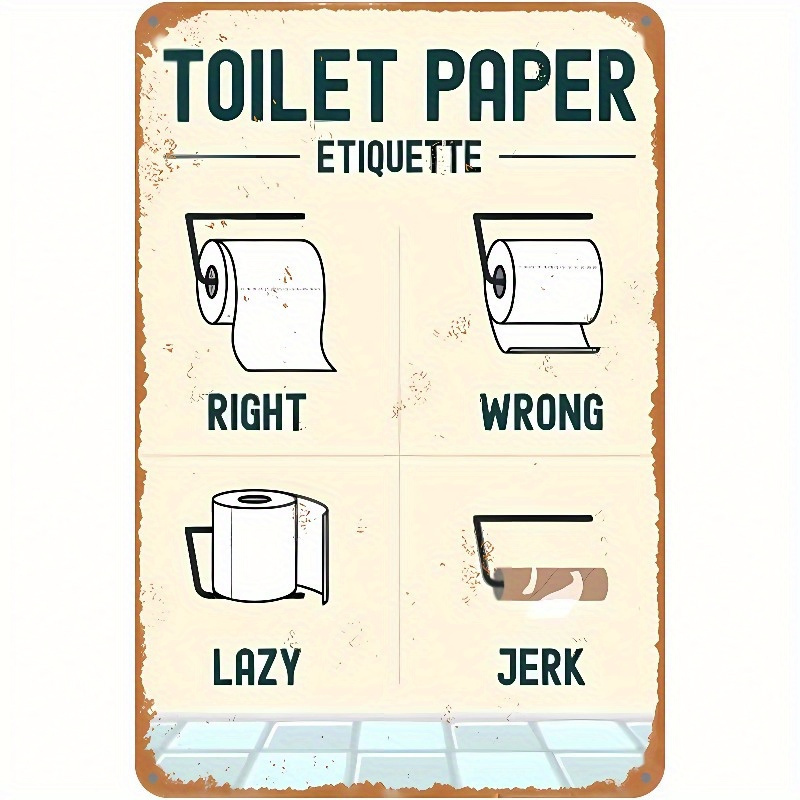 2D Aluminum Toilet Paper Etiqu - Home Bathroom Etiquette recension och pris