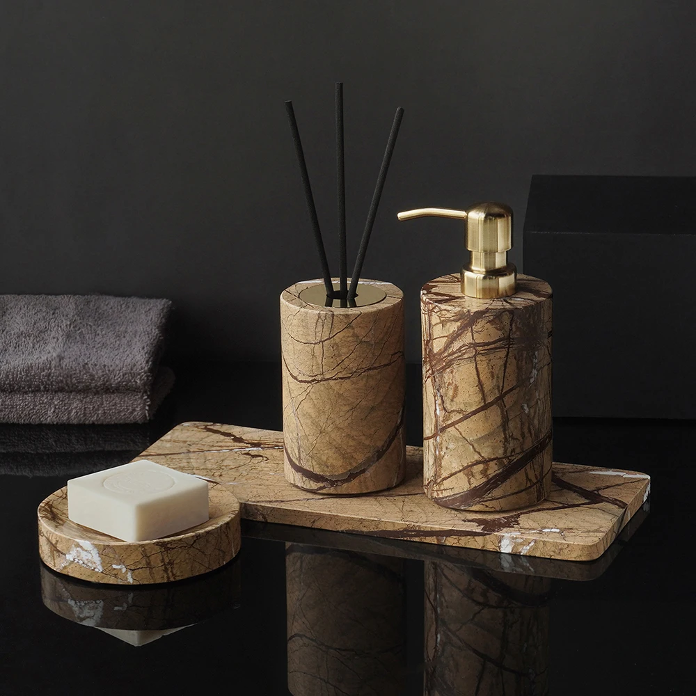Rainforest Brown Natural Marbl - Zara Home Bathroom Set recension och pris