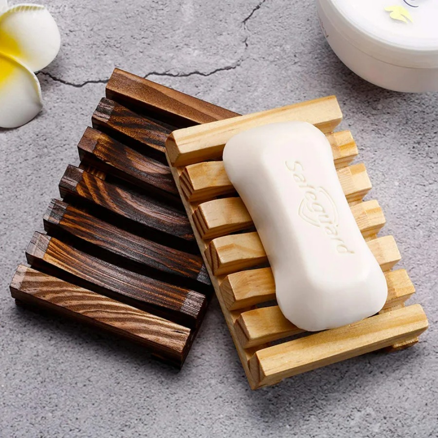 Natural Bamboo Soap Holder, Wo - Home Essentials Bathroom Storage recension och pris