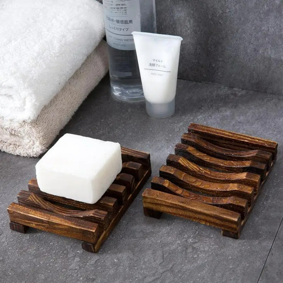 Natural Bamboo Soap Holder, Wo - Home Essentials Bathroom Storage recension och pris