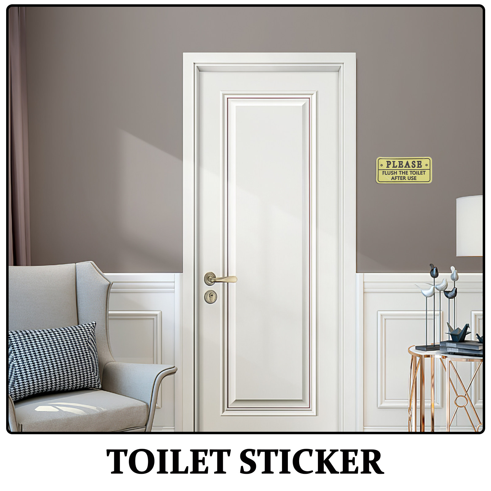 2Pcs Toilet Reminder Decal Wat - Home Bathroom Etiquette recension och pris