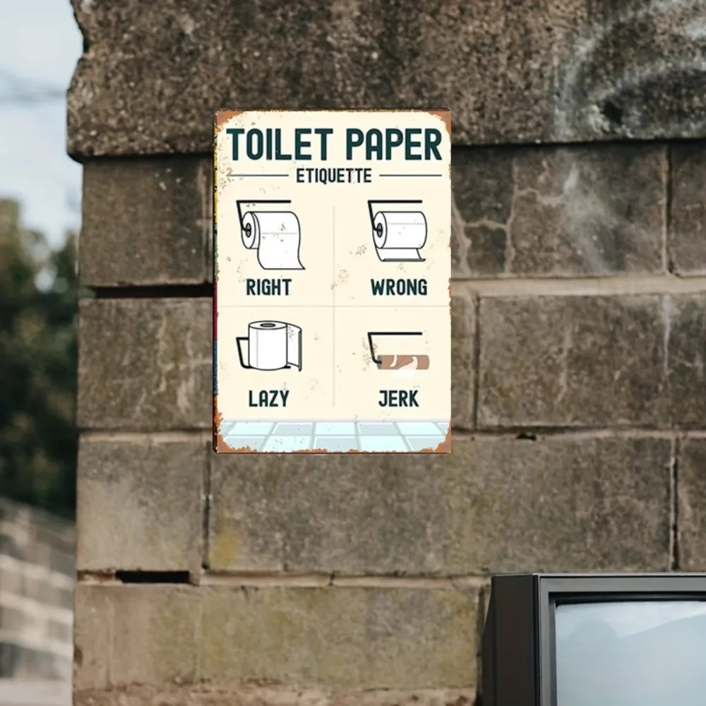 Humorous 2D Flat Toilet Paper  - Home Bathroom Etiquette recension och pris