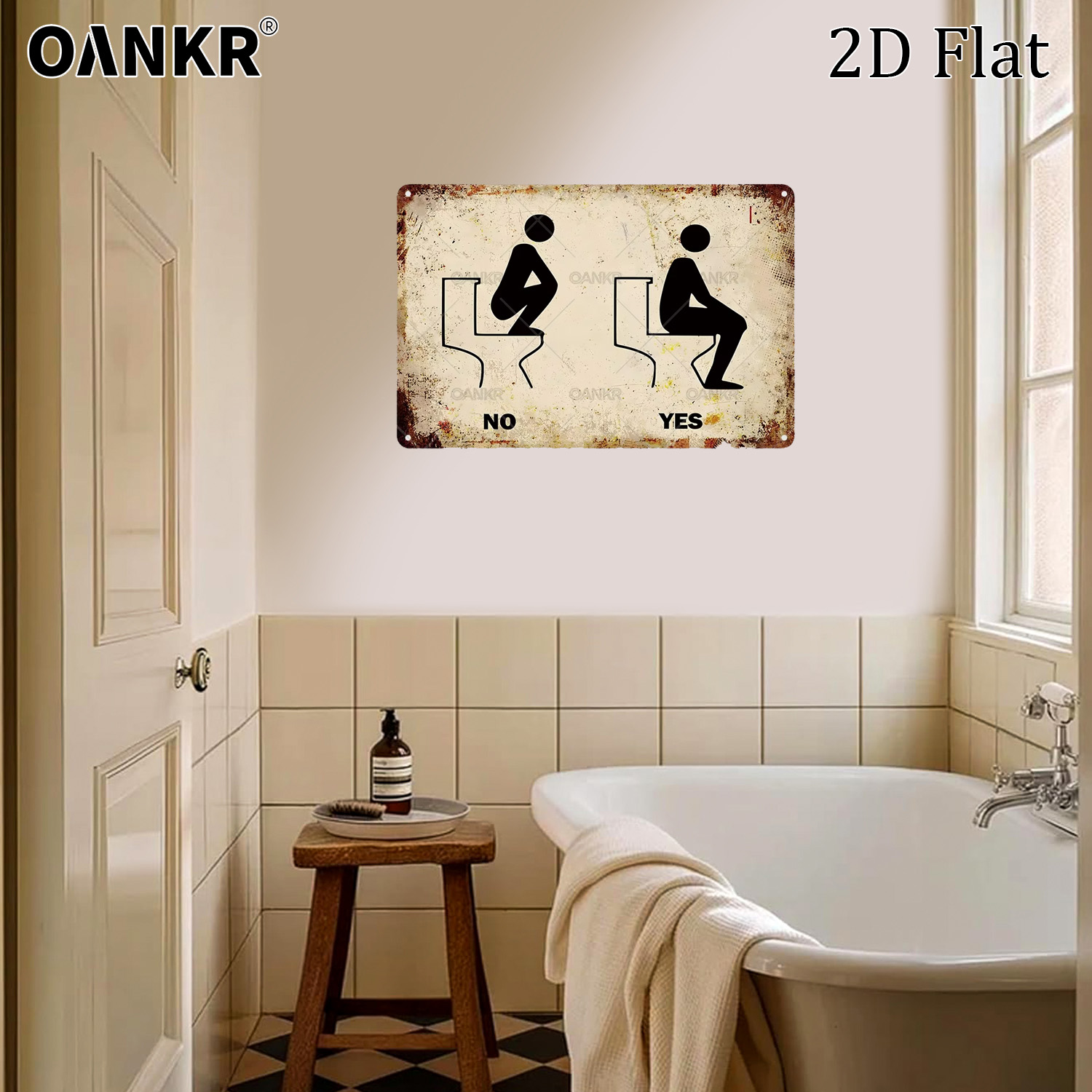 Funny Toilet Etiquette Metal T - Home Bathroom Etiquette recension och pris
